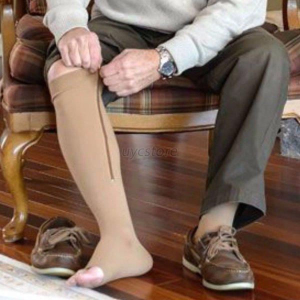 Compression socks for men zippered socks